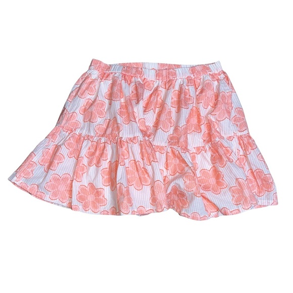 Floral Tiered Mini Skirt Medium | Boho Cottagecore Summer Cotton Skirt - Picture 2 of 5